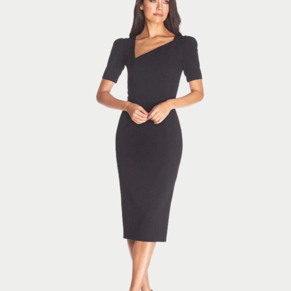 Dress the Population Dresses & Skirts - Dress the Population Ruth Asymmetrical Neckline Dress Size S
